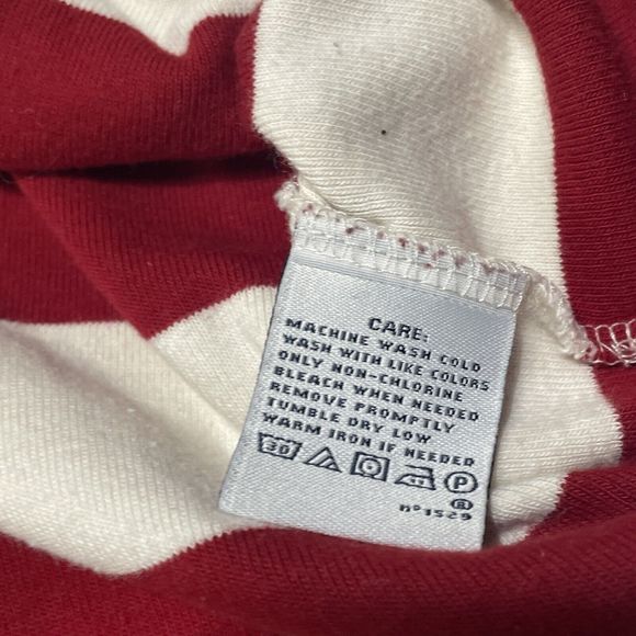 Ralph Lauren Sport Youth XL Cream Red Striped Pullover Shirt Top Size - Picture 7 of 7